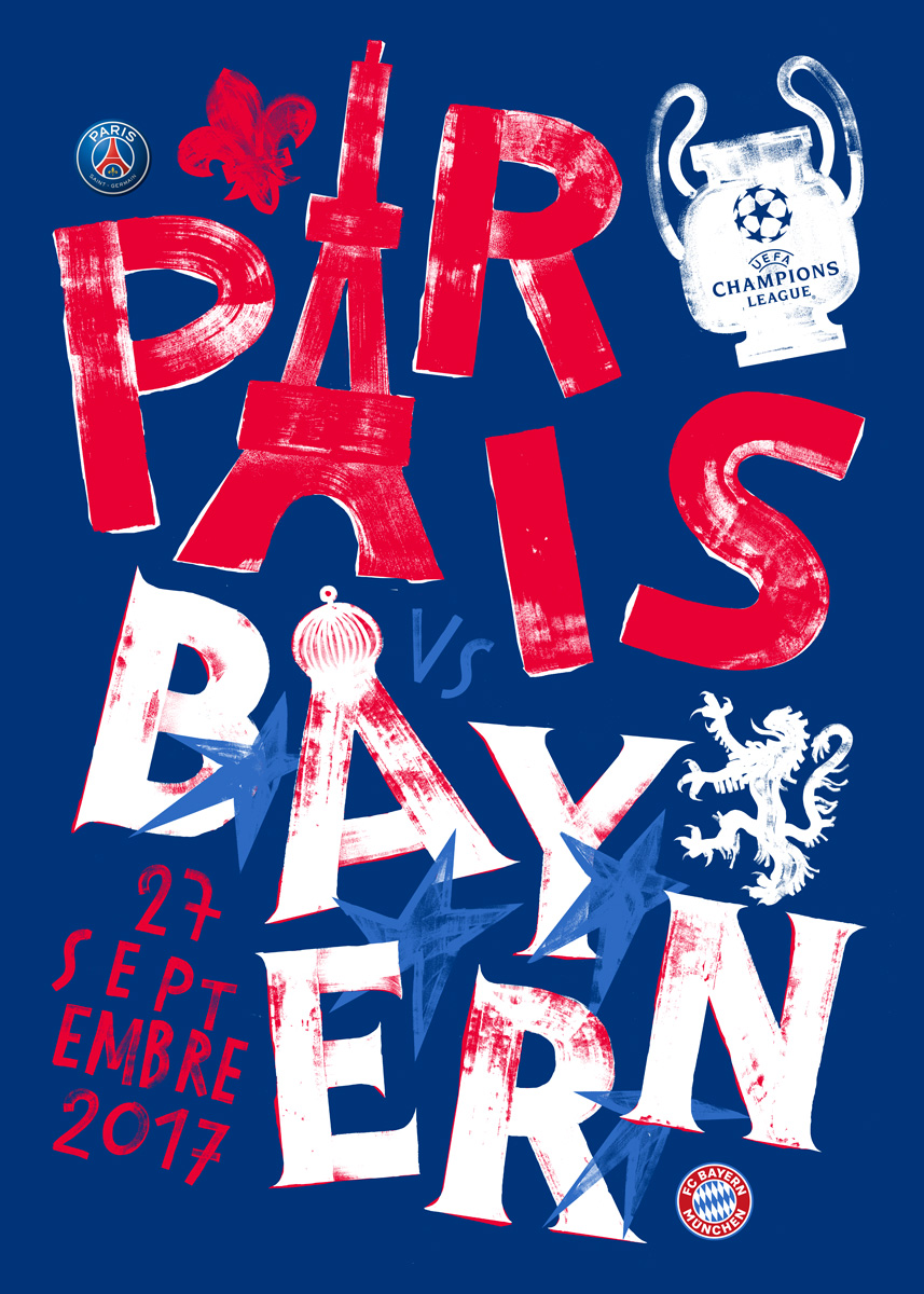 PSG — PARIS BAYERN OFFICIAL POSTER